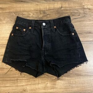 Levi’s 501 black jean shorts